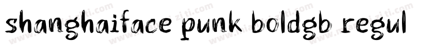 shanghaiface punk boldgb regular字体转换